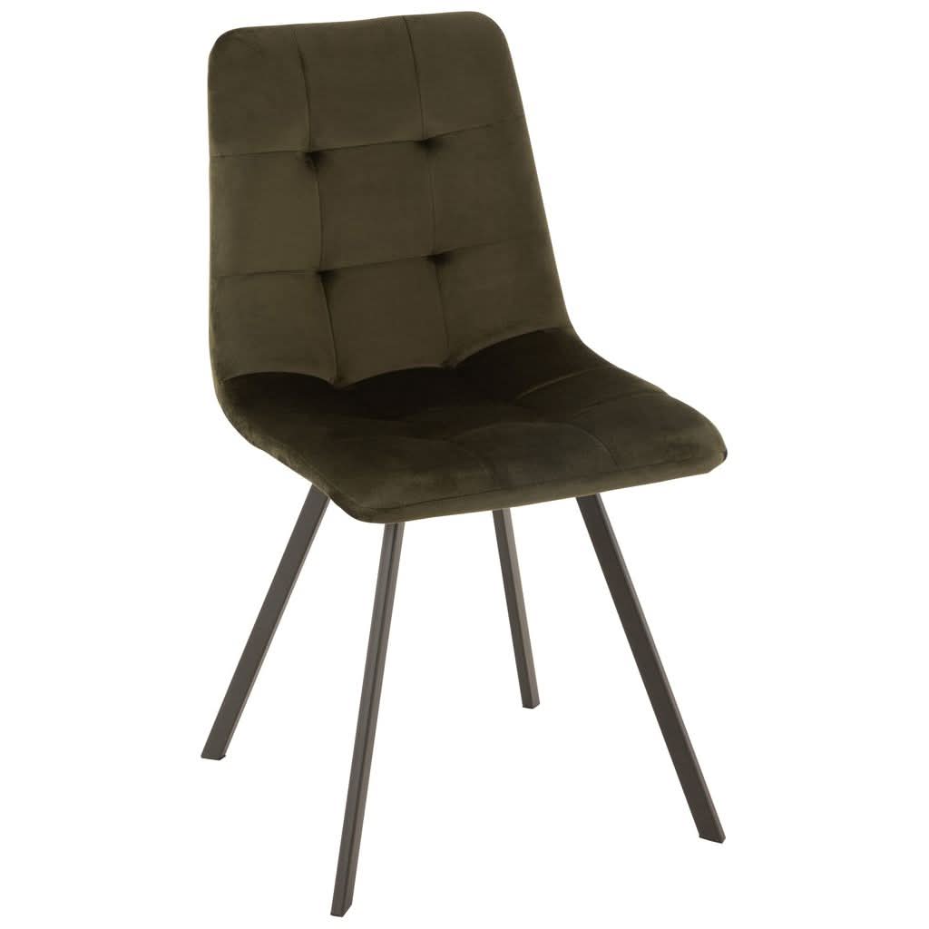 Chaise Morgan Vert Foncé Métal | Zela - Designix Chaises