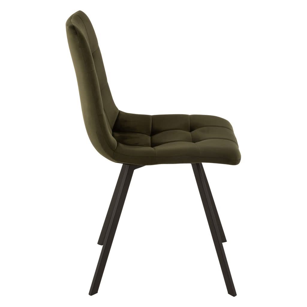 Chaise Morgan Vert Foncé Métal | Zela - Designix Chaises