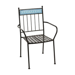 Mosaikstuhl Metall Keramik Blau | Aira