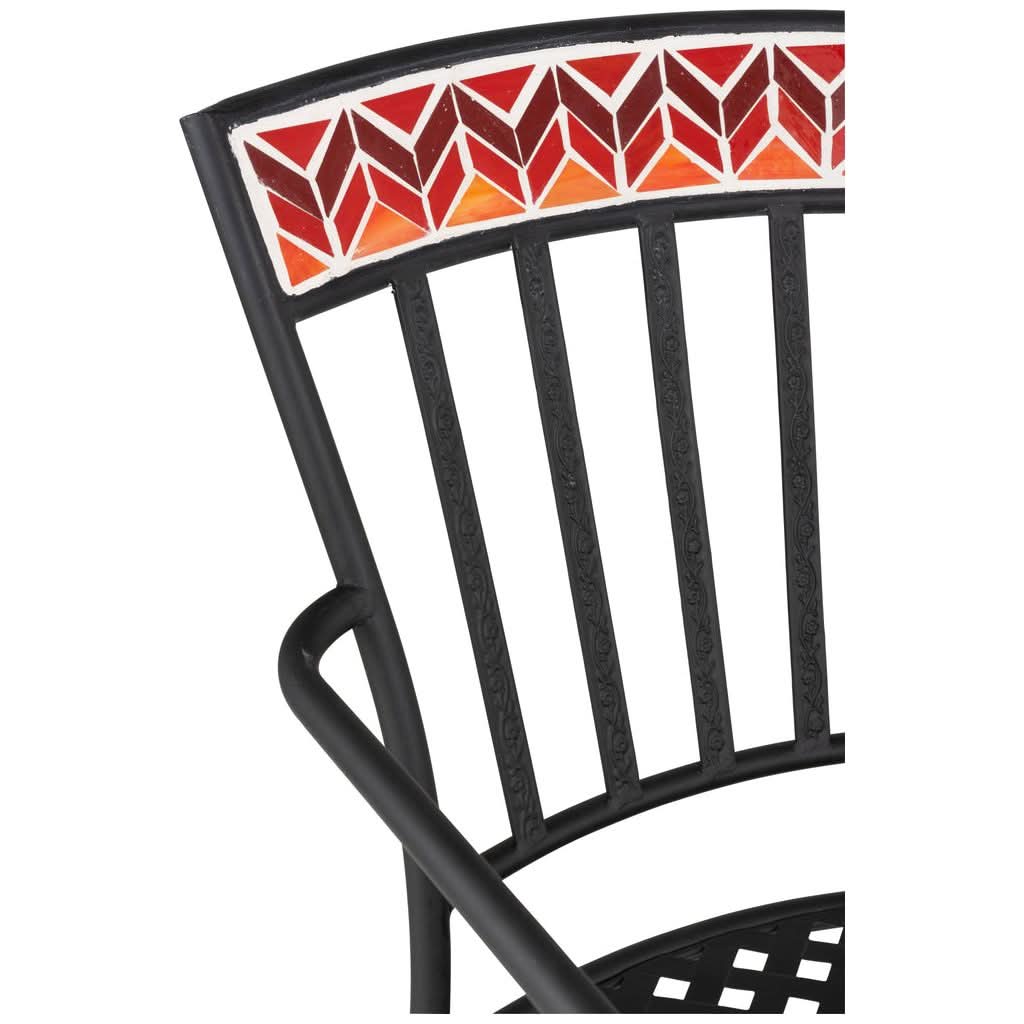 Chaise Mosaïque Verre Métal Rouge | Bylo - Designix Chaises