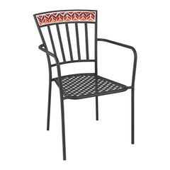 Mosaikstuhl Glas Metall Rot | Bylo