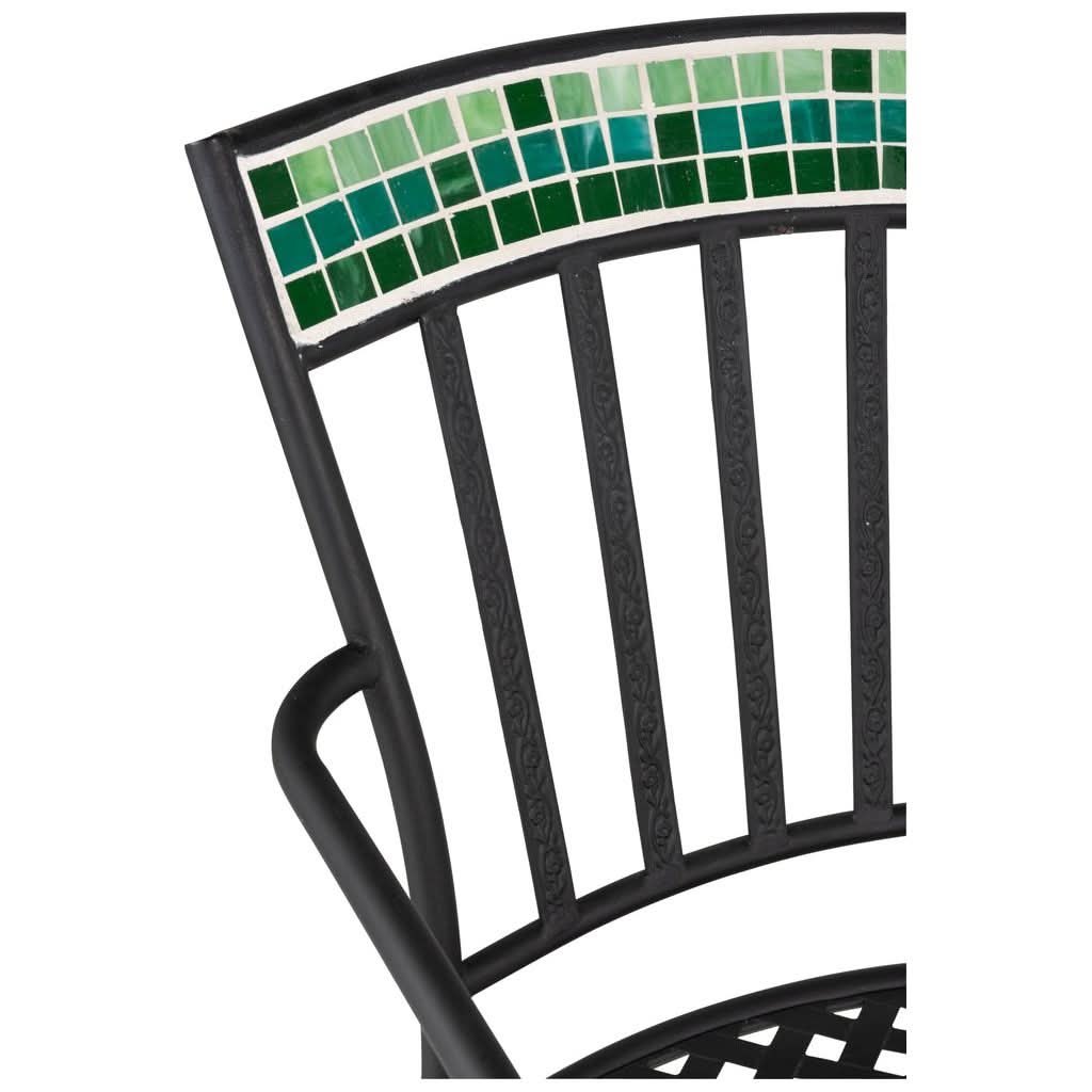 Chaise Mosaïque Verre Métal Verte | Cale - Designix Chaises