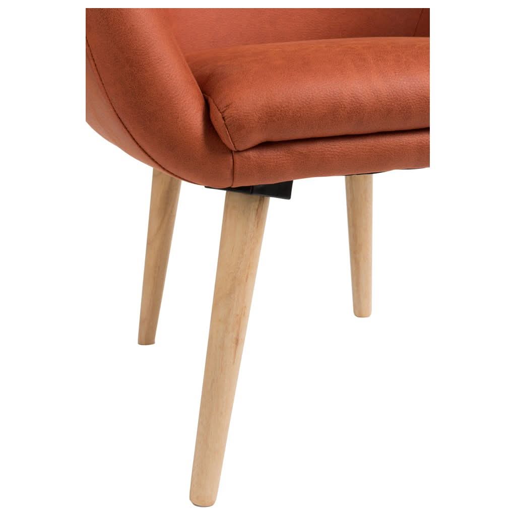 Chaise Rétro Orange Bois Textile | Jyre - Designix Chaises