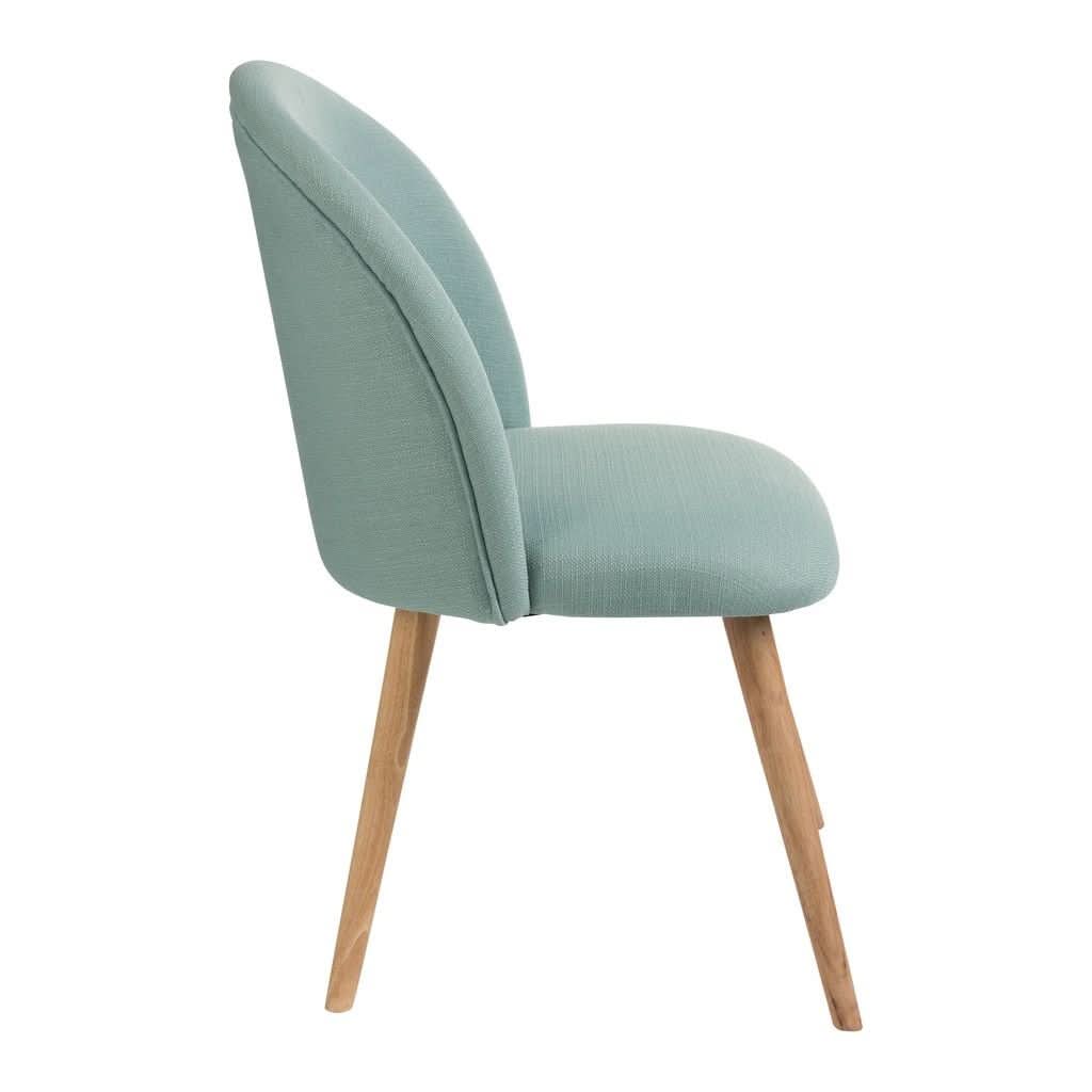 Designer-Stuhl Stoff Holz Blau | Sile