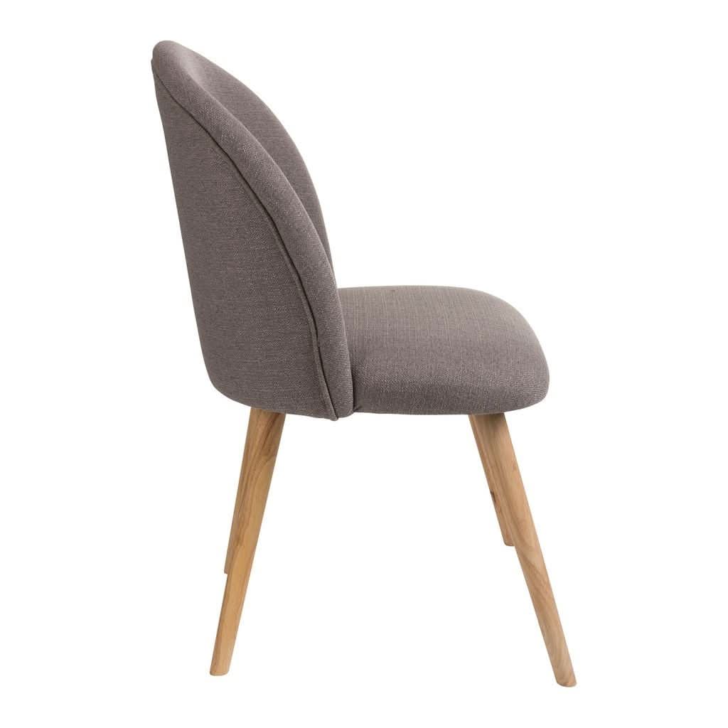 Stuhl Stoff Holz Greige | Tela