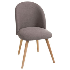 Stuhl Stoff Holz Greige | Tela