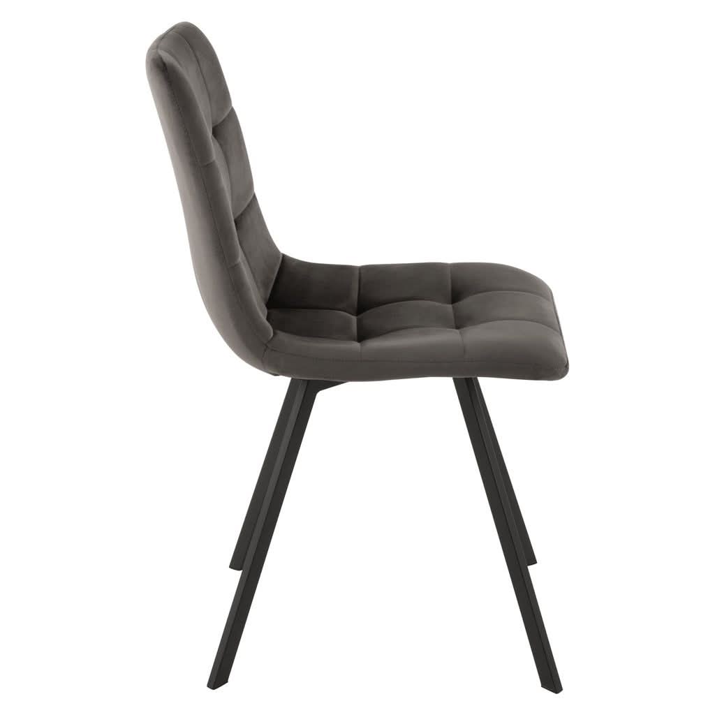 Stuhl Stoff Metall Braun Morgan | Vela