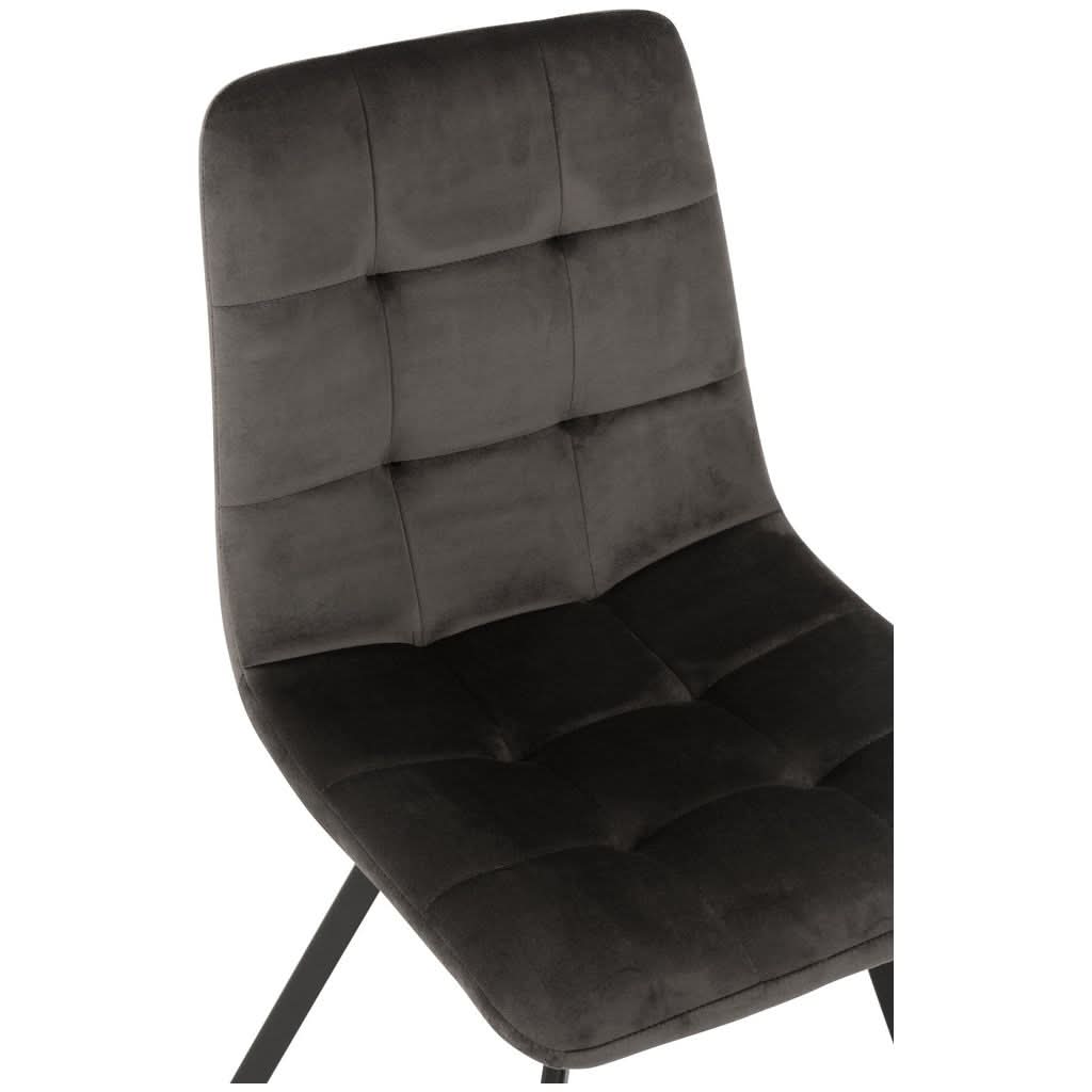 Chaise Tissu Métal Marron Morgan | Vela - Designix Chaises