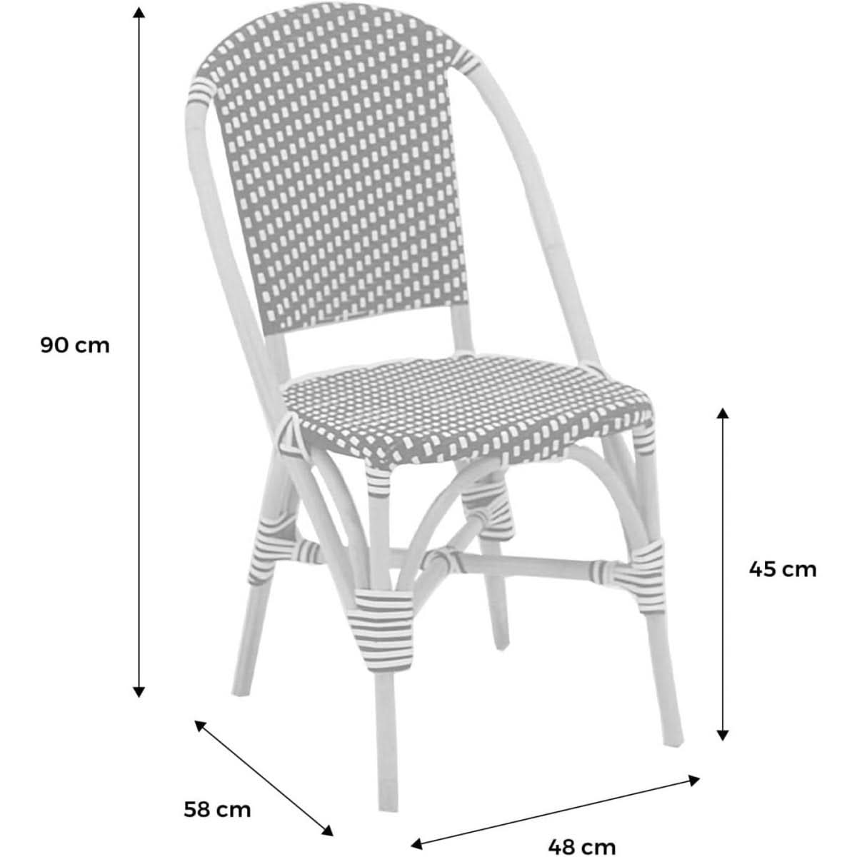 Chaises Bistrot Rotin Empilables | Zenith - Designix Chaises