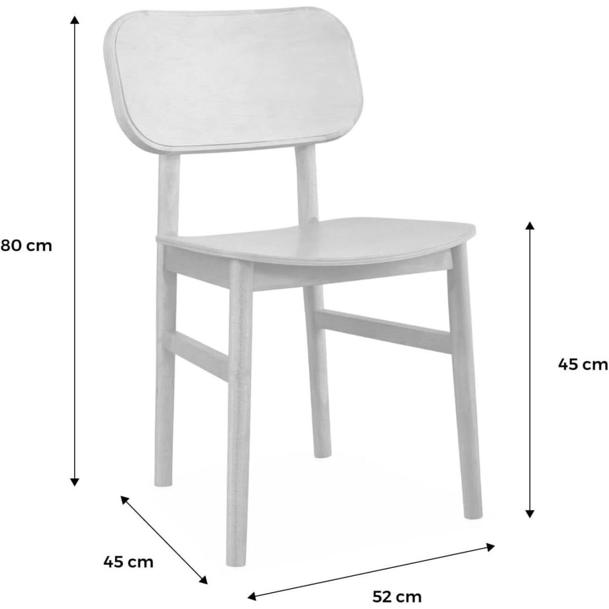 Chaises Bois Brossé Hévéa | Karma - Designix Chaises