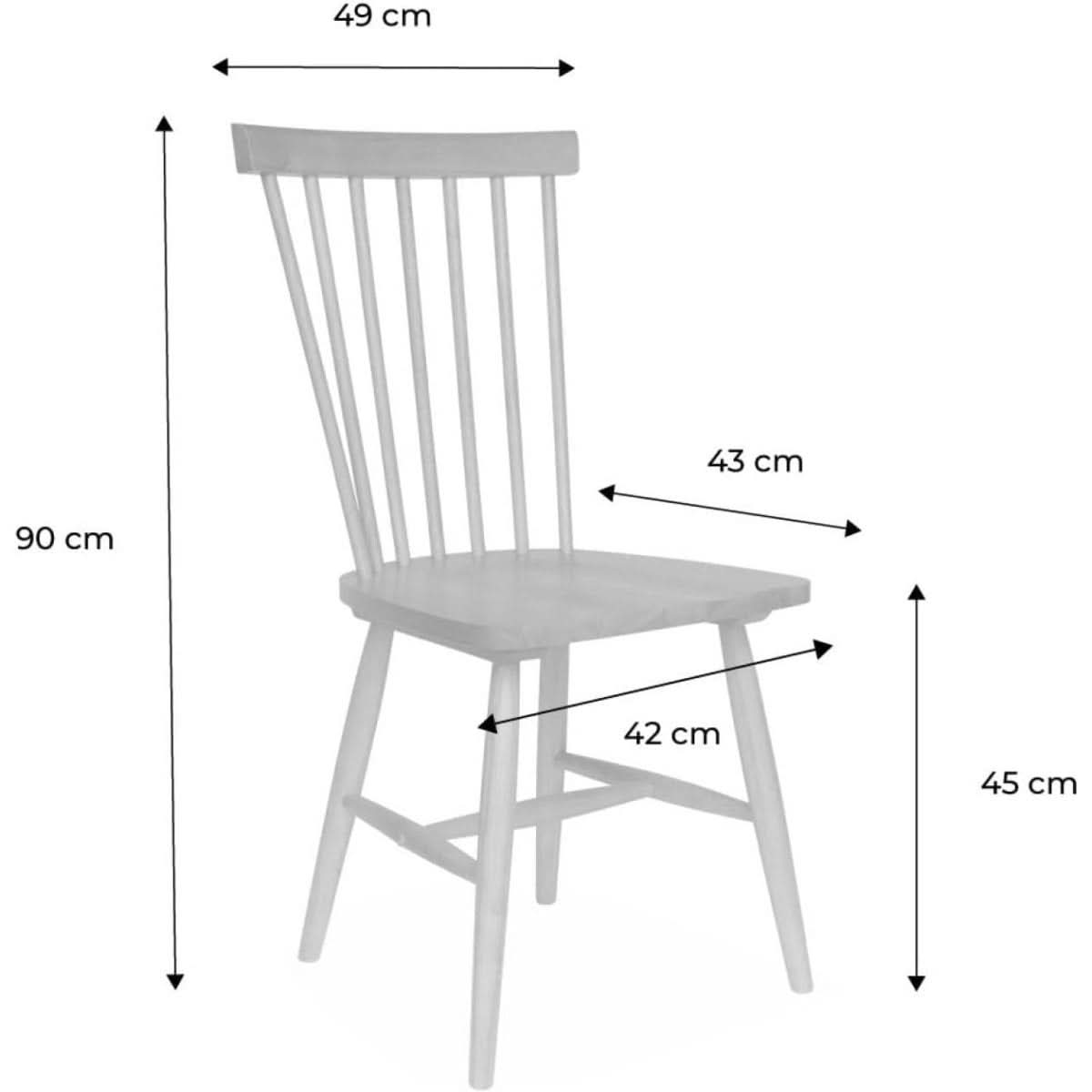 Chaises Bois Hévéa Classique | Basil - Designix Chaises