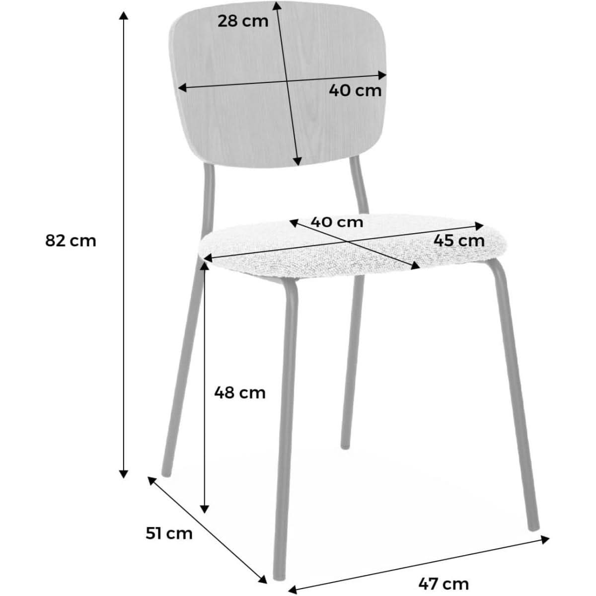 Chaises Bouclette Peuplier Moderne | Virevolte - Designix Chaises