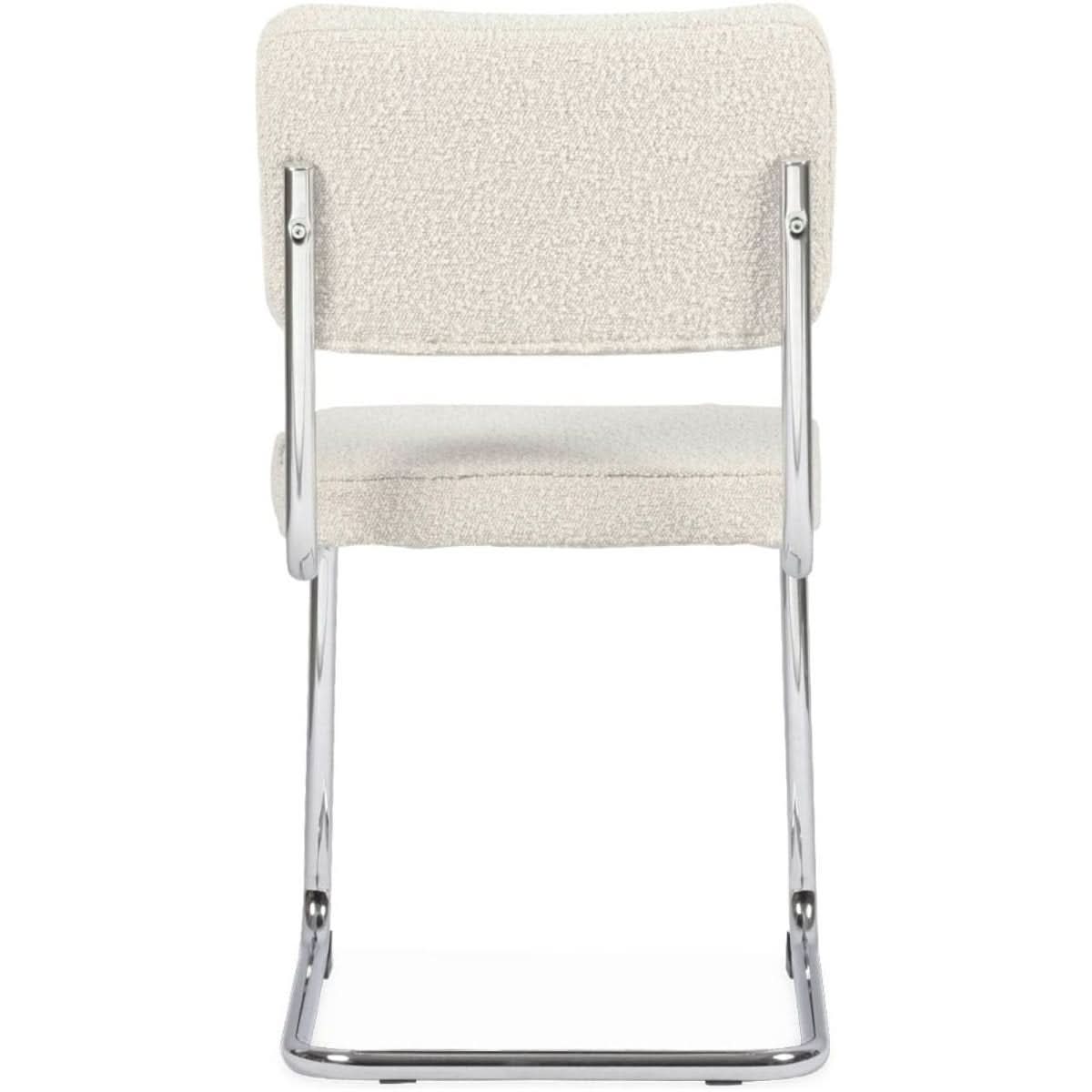 Chaises Cantilever Bouclette Blanc | Zen - Designix Chaises