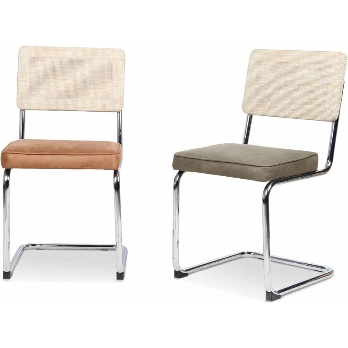 Chaises Cantilever Kaki Rétro | Kube - Designix Chaises
