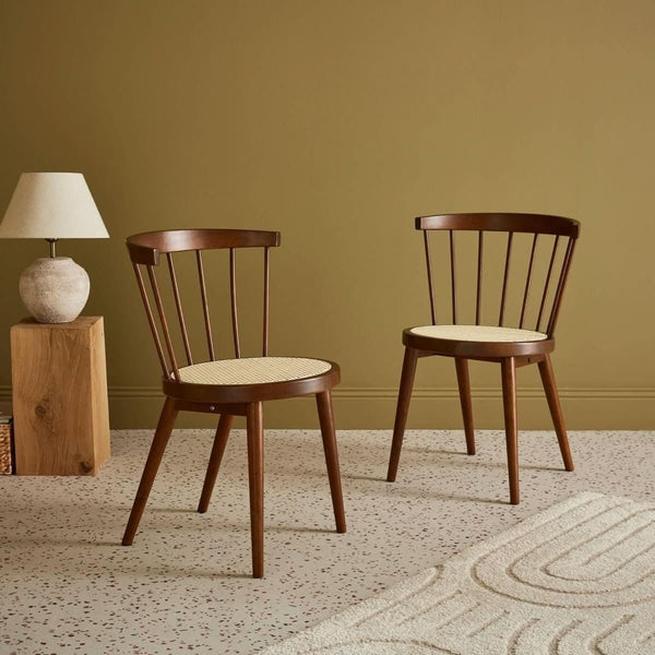 Stühle Nussbaum Holz Wiener Geflecht | Élixir