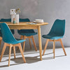 Skandinavische Stühle Holz Blau | Indigo