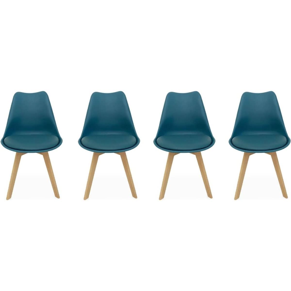 Chaises Scandinaves Bois Bleu | Indigo - Designix Chaises