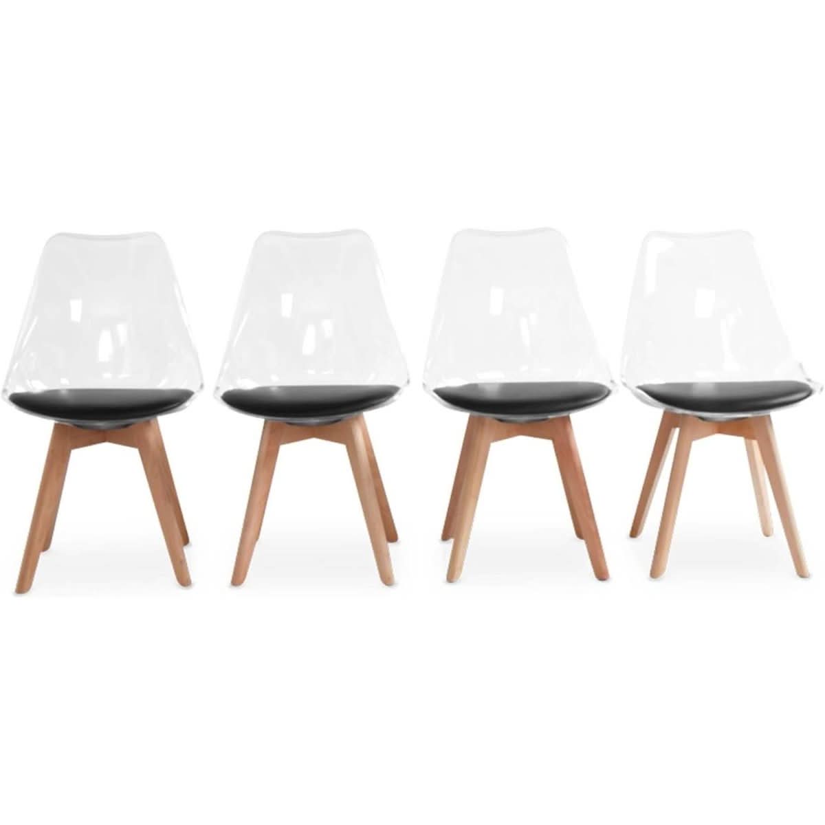 Chaises Scandinaves Coque Transparente | Joyau - Designix Chaises