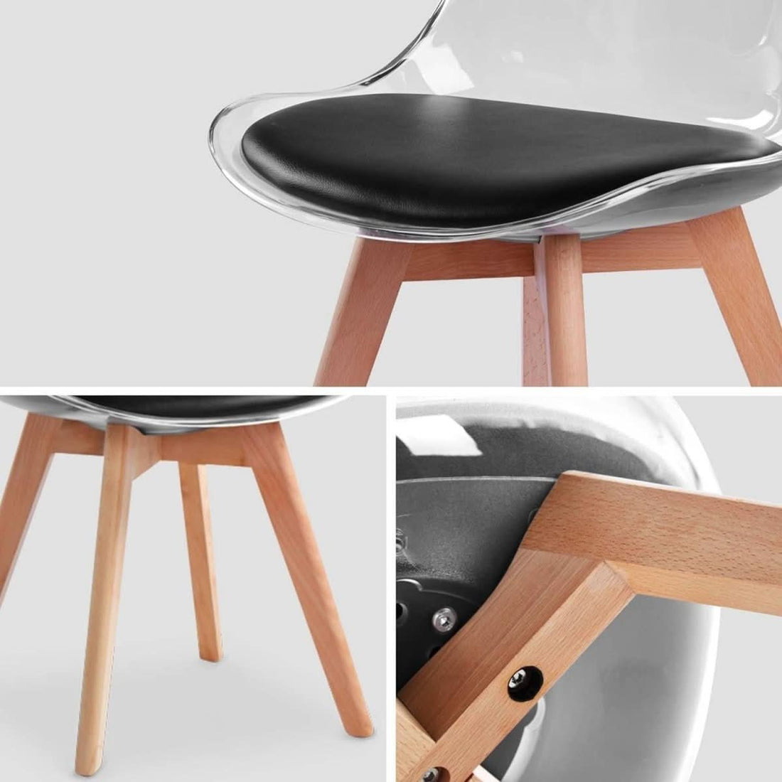 Skandinavische Stühle Transparente Sitzschale | Juwel