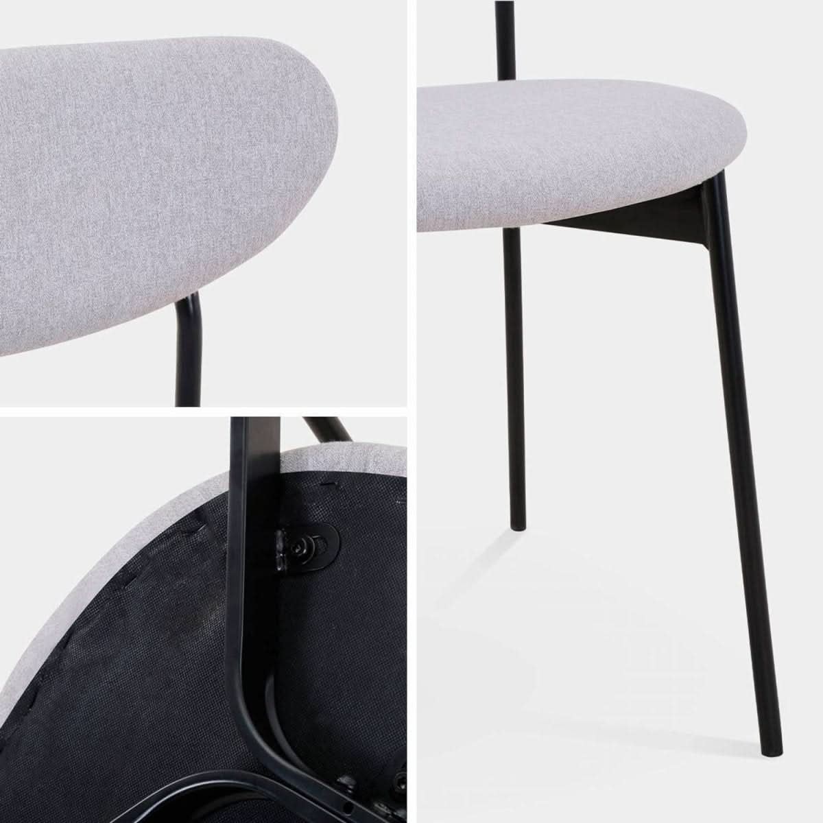 Chaises Scandinaves Retro Grises | Kinetic - Designix Chaises