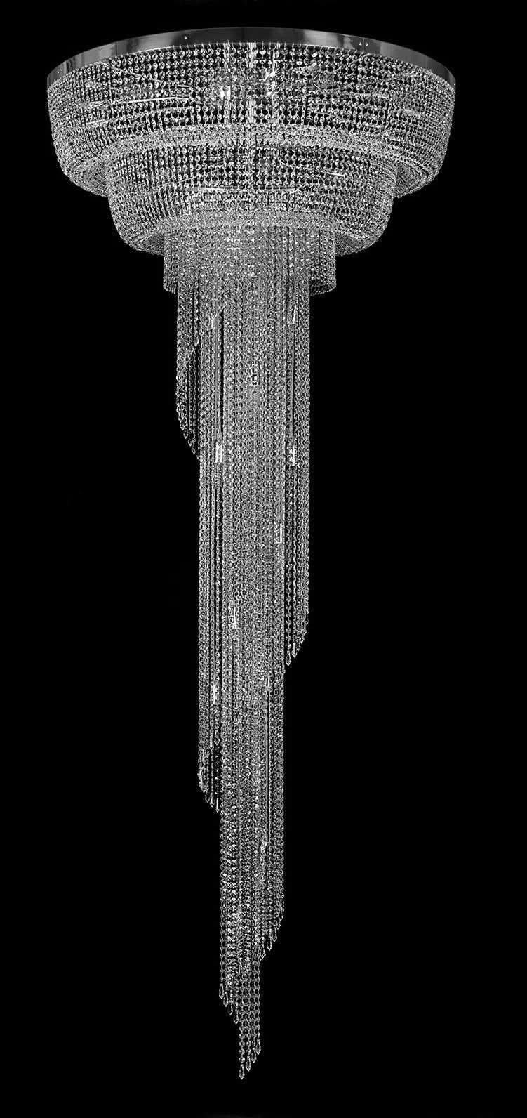 Kristall-Spiralpendelleuchte L431CLN