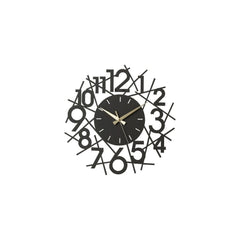 Schwarze Metall-Uhr mit Zahlen