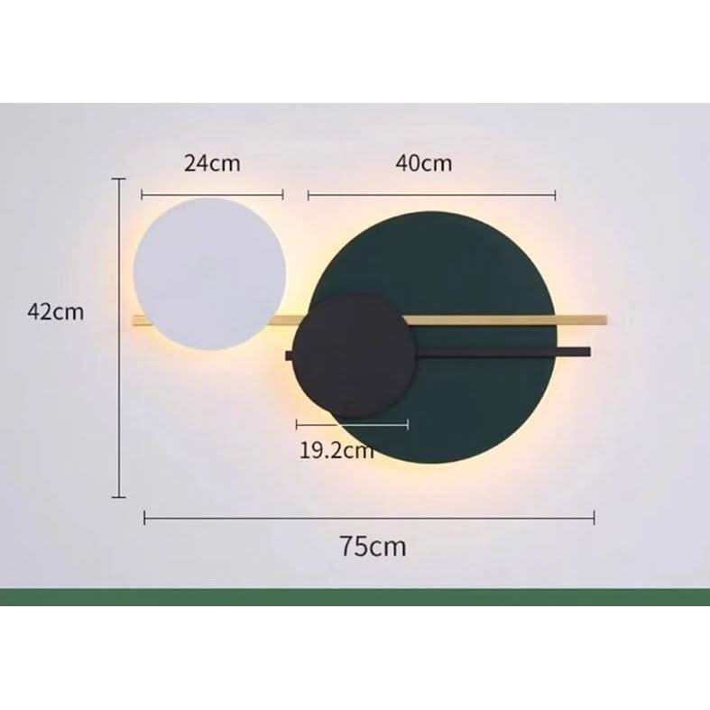 Plan coté du grand modèle mural de 75 cm avec ses quatre diamètres