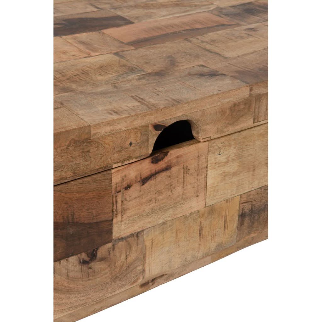 Coffre Table Basse Carrée Bois - Designix