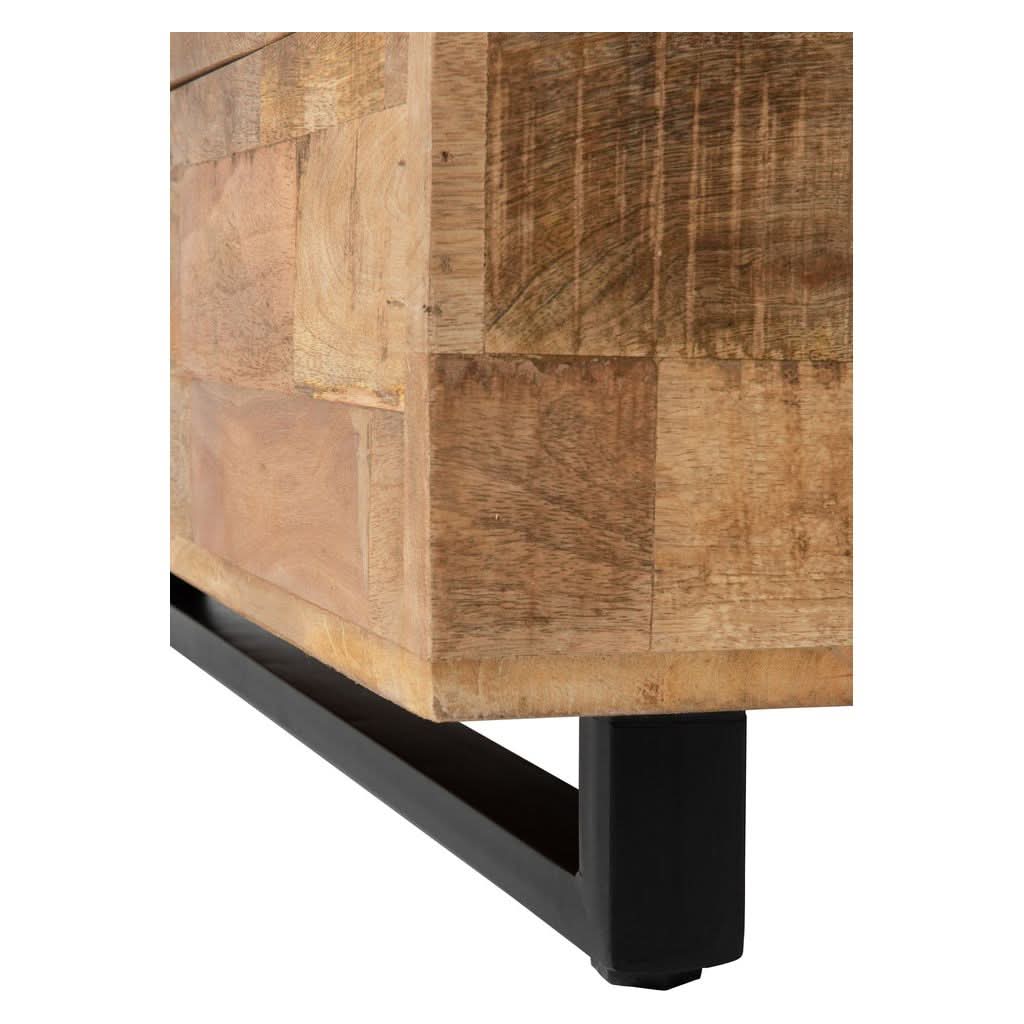 Quadratischer Couchtisch aus Holz mit Stauraum