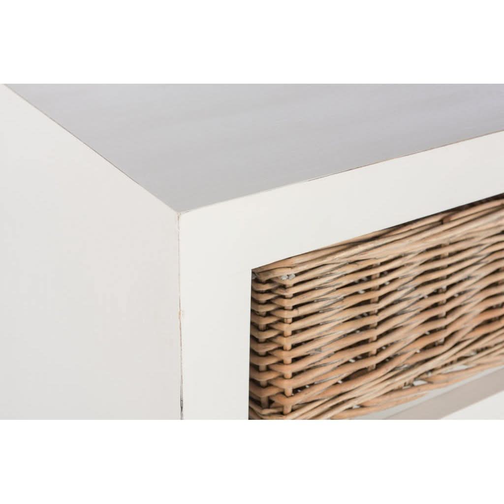 Commode Bois Blanc Avec Paniers - Designix