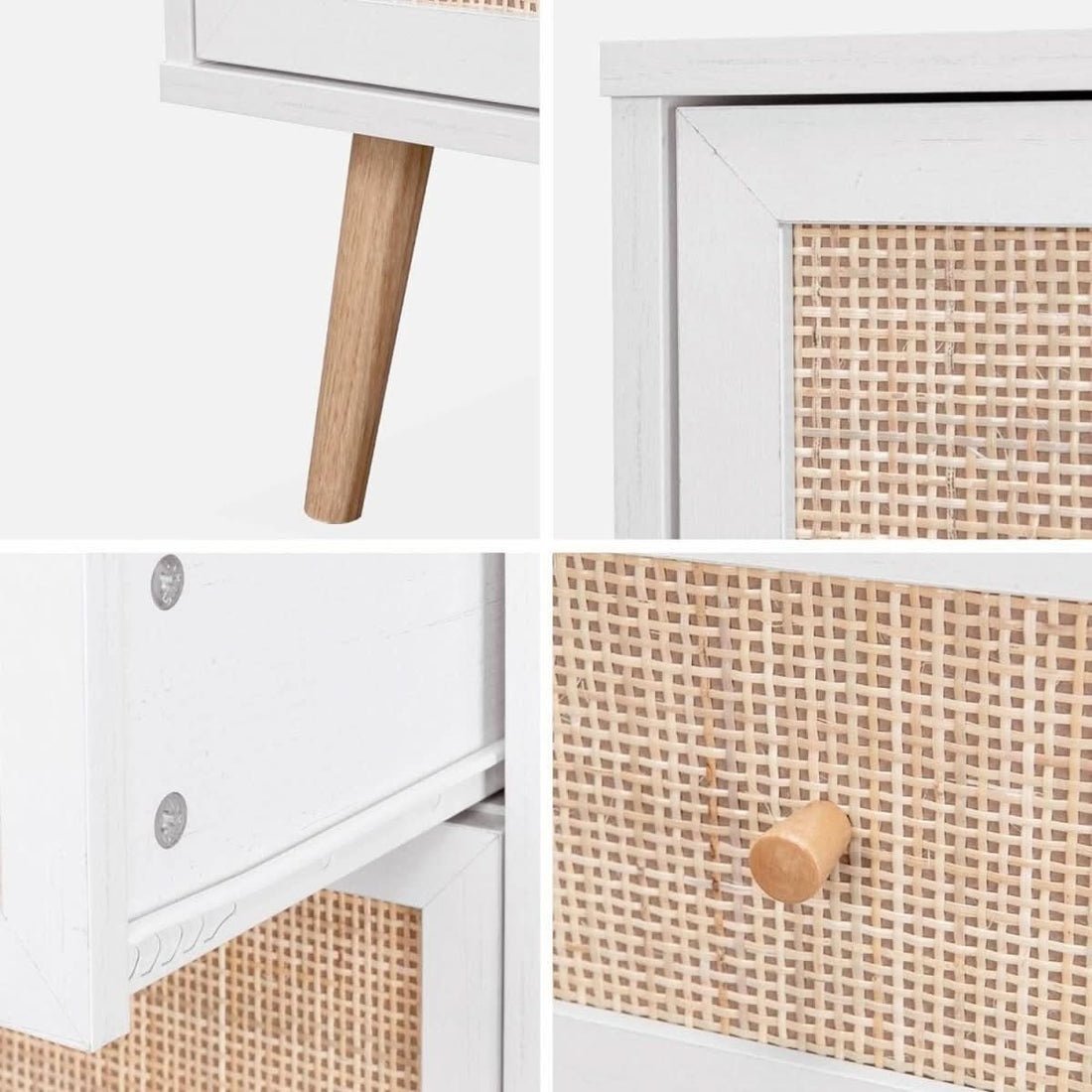 Kommode Holz Weiß Wiener Geflecht | Ulti