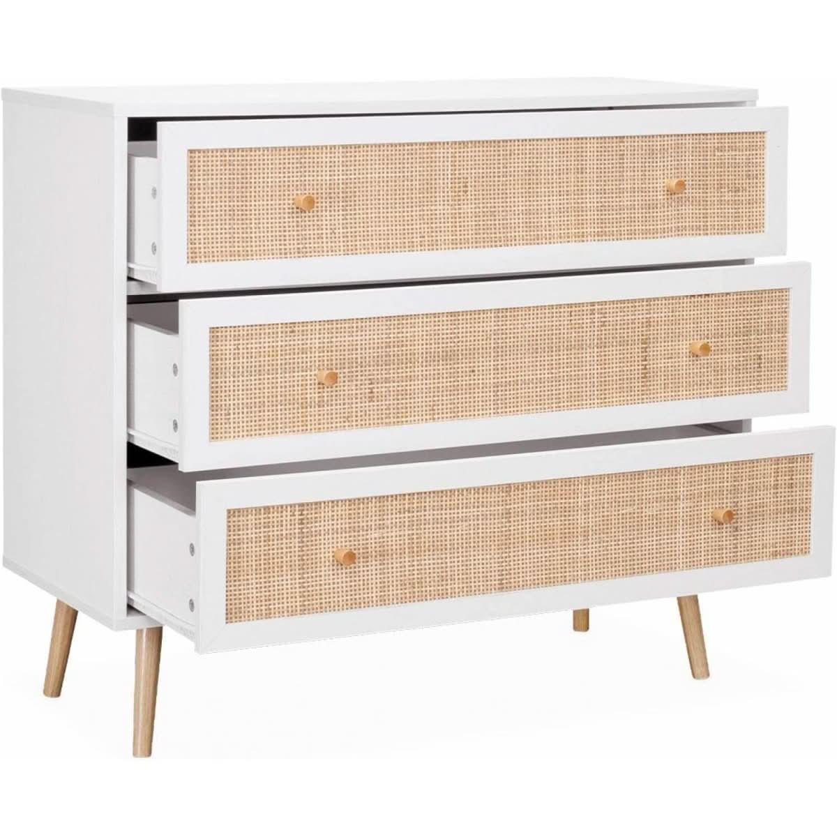 Commode Bois Blanc Cannage | Ulti - Designix Commode