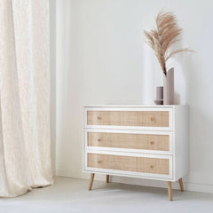 Kommode Holz Weiß Wiener Geflecht | Ulti