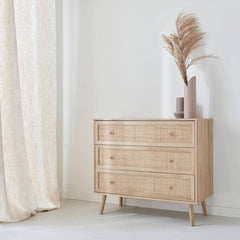 Kommode aus Holz mit Wiener Geflecht Boho | Gelassenheit