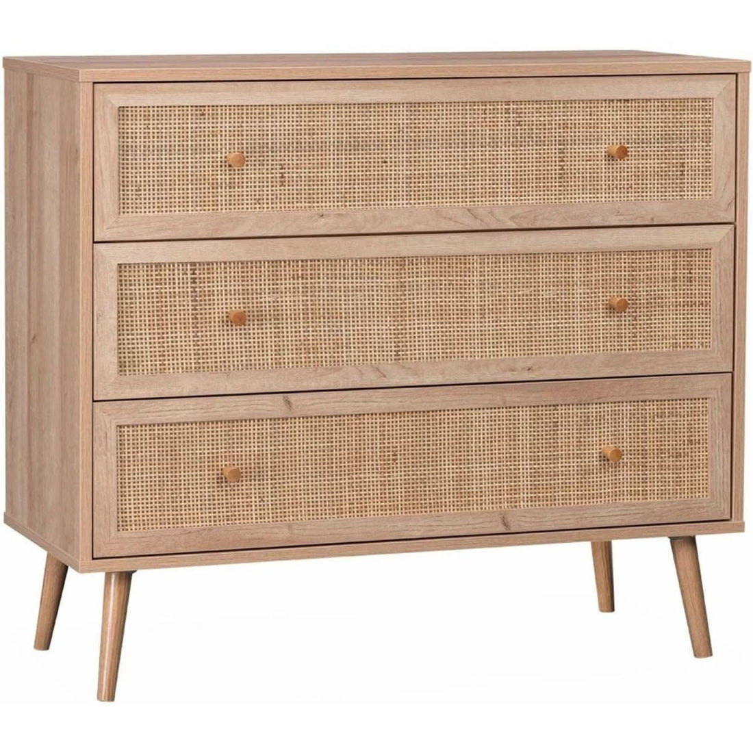Kommode aus Holz mit Wiener Geflecht Boho | Gelassenheit
