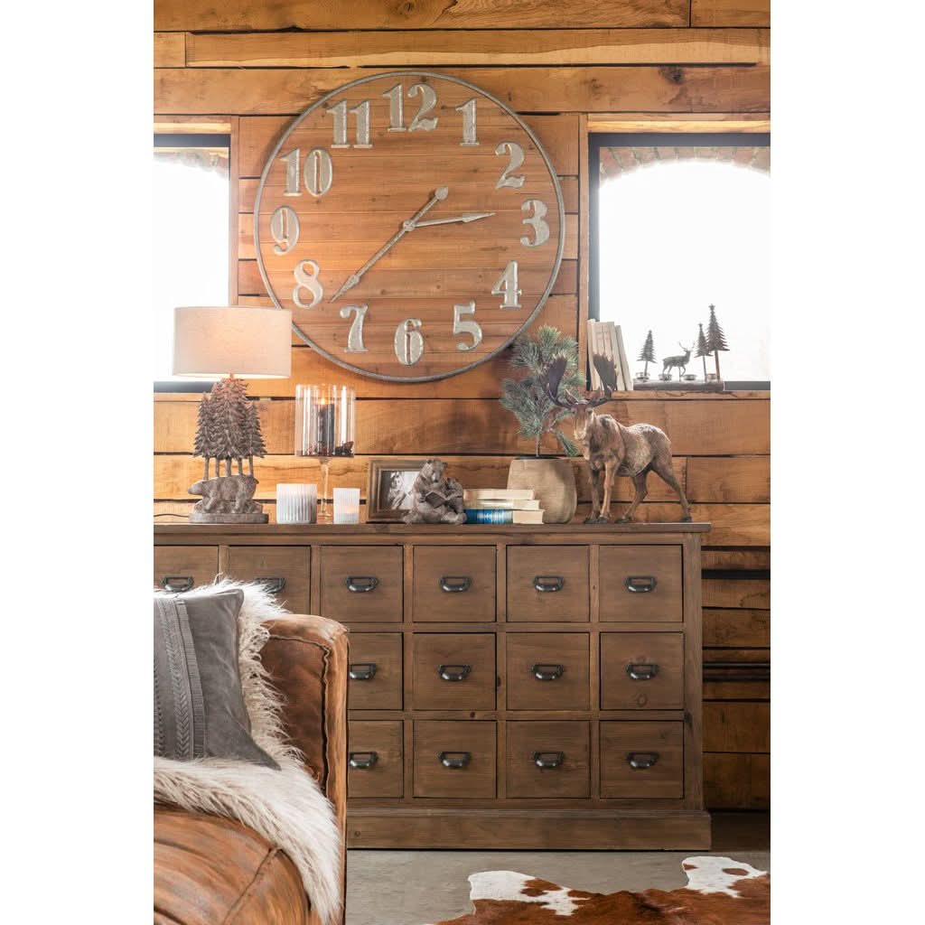 Commode Bois Marron 18 Tiroirs - Designix