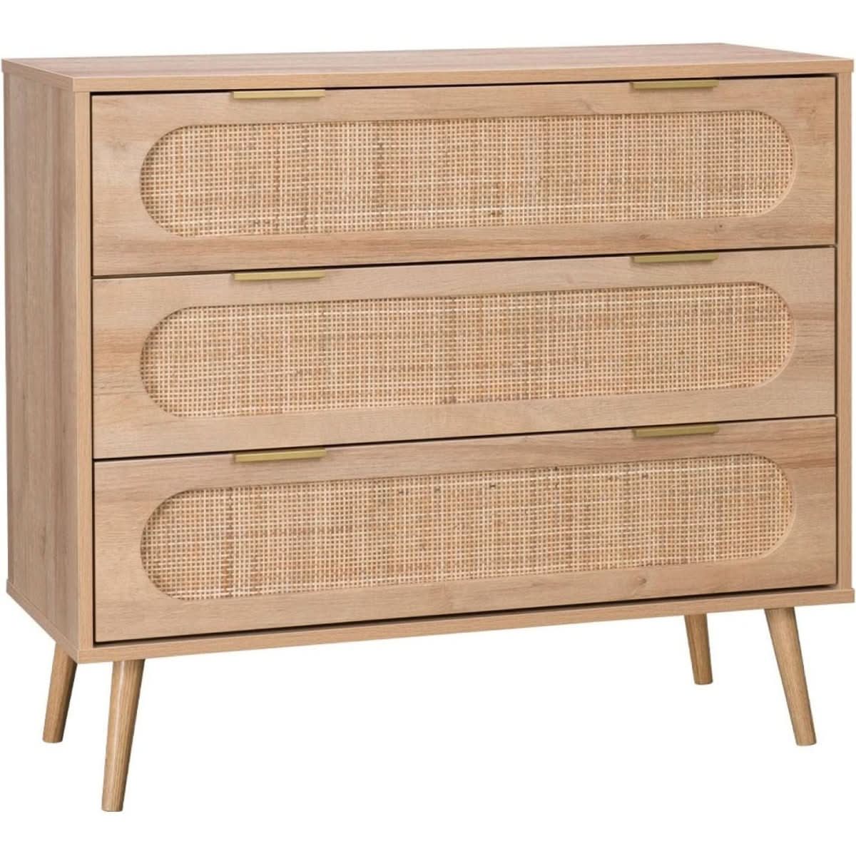 Commode Cannage Pieds Compas | Yolo - Designix Commode