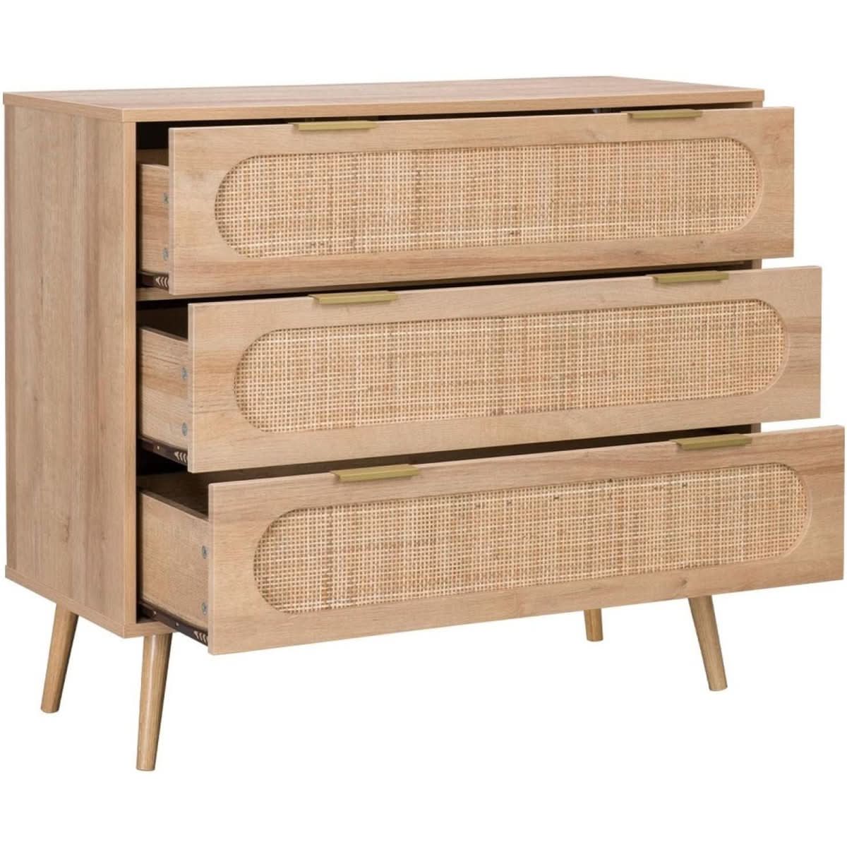 Commode Cannage Pieds Compas | Yolo - Designix Commode
