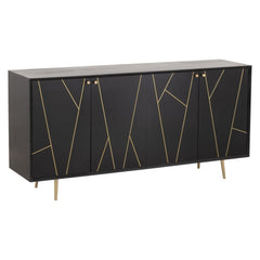 Elegante Kommode Schwarz Gold