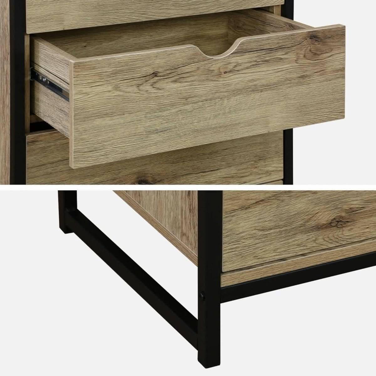 Commode Loft Bois Métal | Zéphyr - Designix Commode