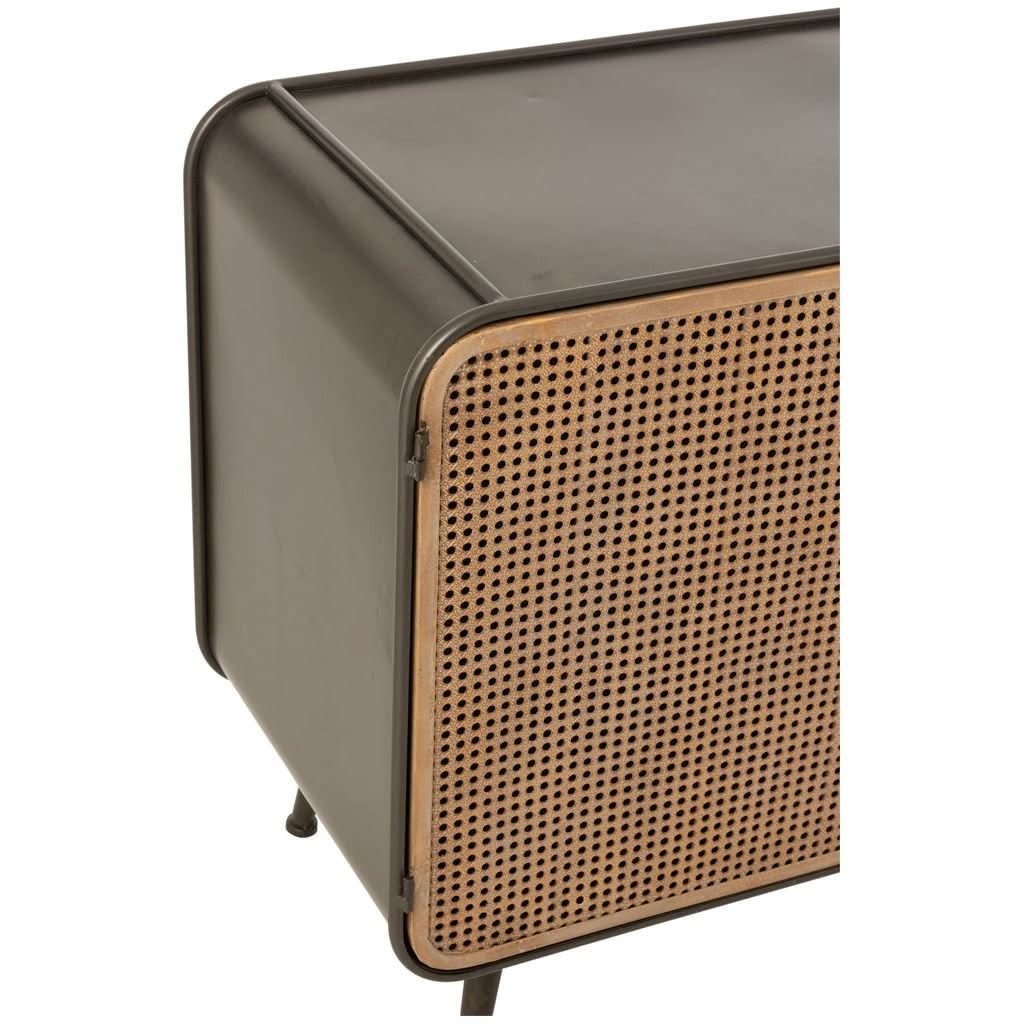 Commode Métal Bois Noir Naturel - Designix