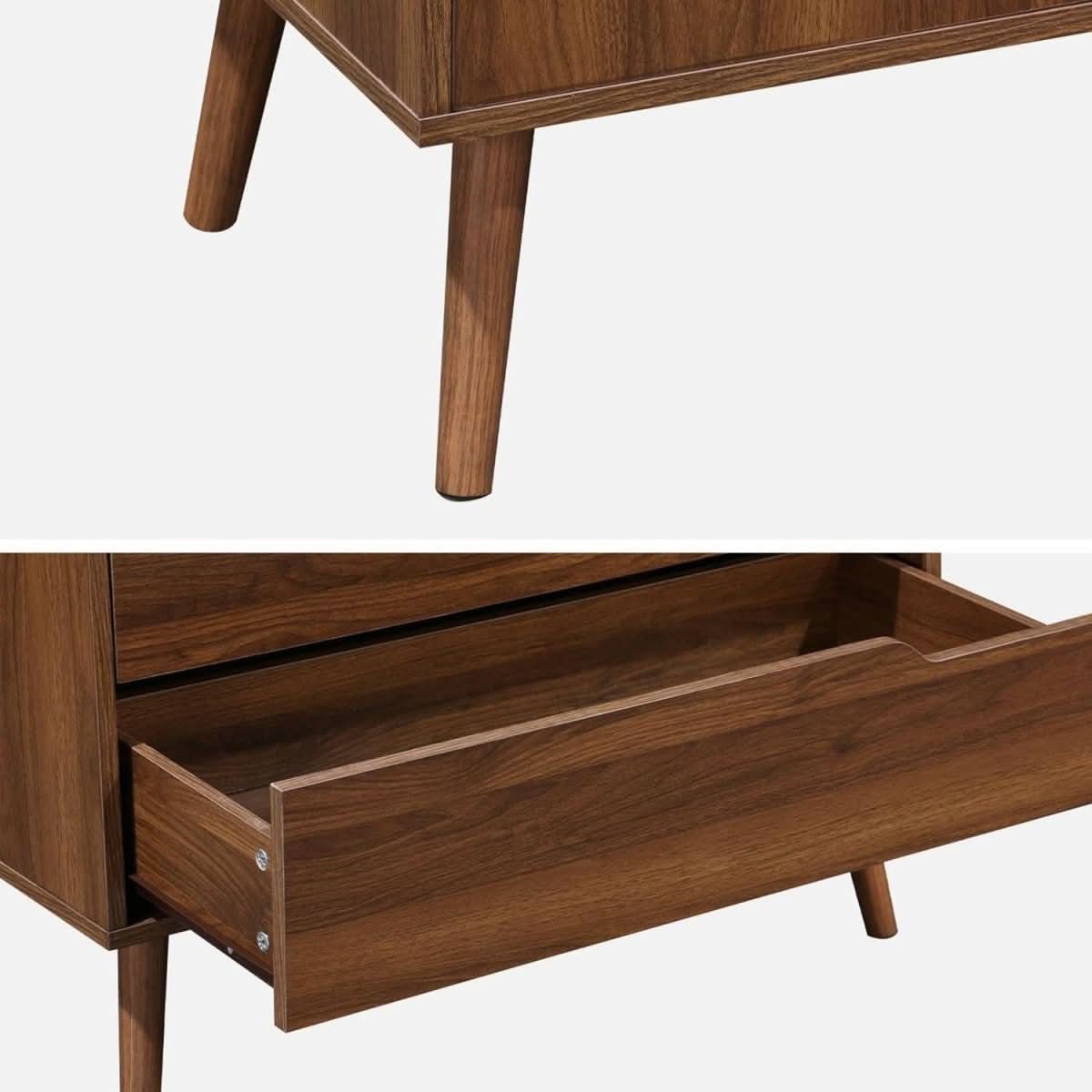 Commode Noyer Pieds Pin | Astro - Designix Commode