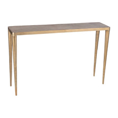 Elegante Konsole aus goldfarbenem Aluminium