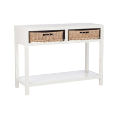 Console Avec Paniers Bois Blanc
