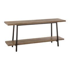 Konsole Holz Metall Braun 2 Ebenen