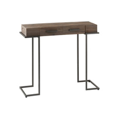 Konsole Holz Metall Braun 2 Schubladen