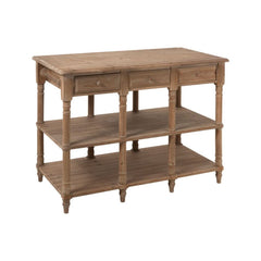 Console Bois Naturel Avec Tiroirs