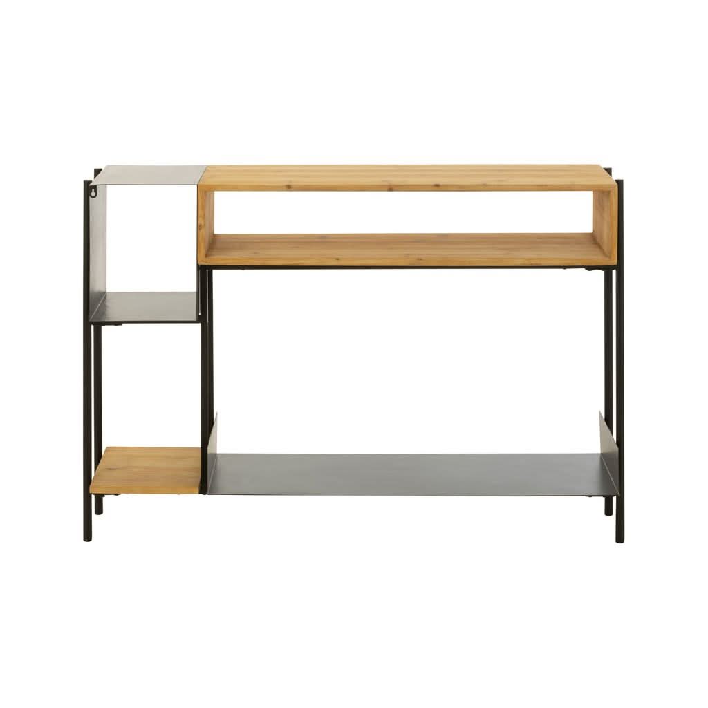 Console Bois Naturel Fer Noir