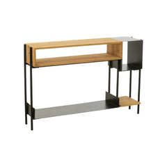 Console Bois Naturel Fer Noir
