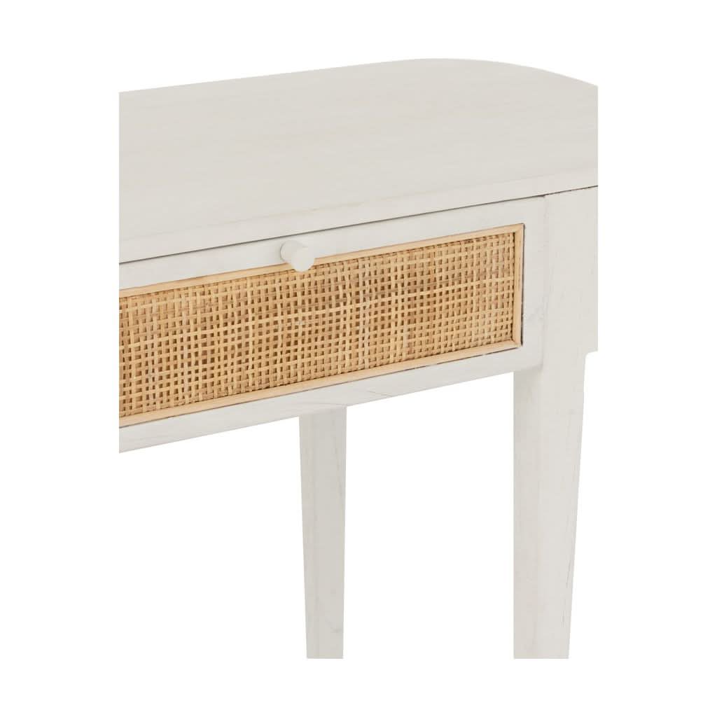 Console Design Bois Exotique Rotin - Designix
